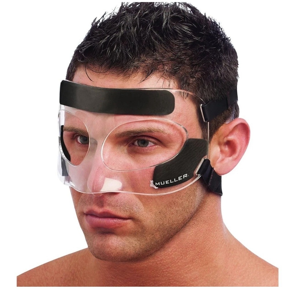 MUELLER Sports‎ Medicine Adjustable Clear Face Guard Mask for Men & Women